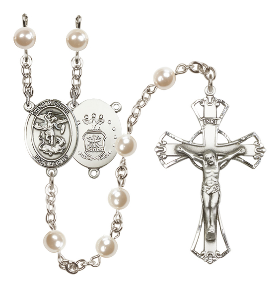 Saint Michael / Air Force R6011-8076--1 6mm Rosary